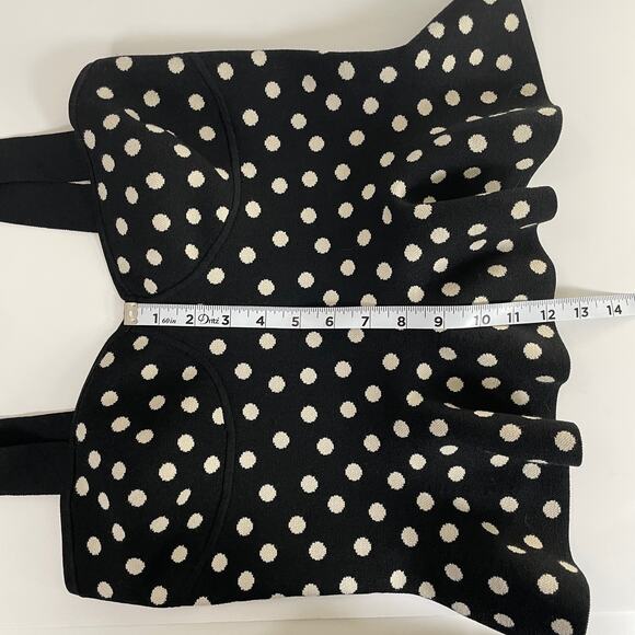 Express Women's Body Contour Polka Dot Sweater Medium Black and Off White - Picture 11 of 11